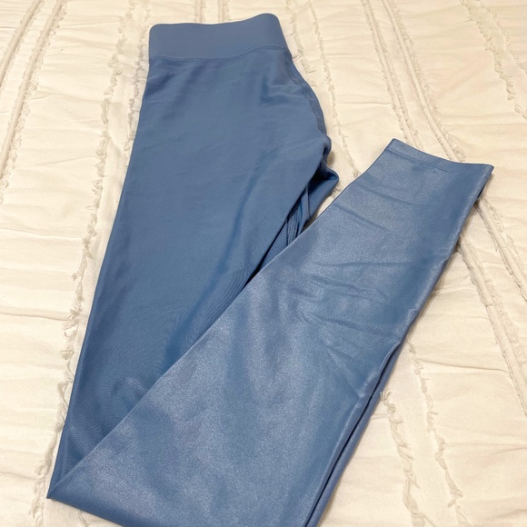 Carbon38 Pants - Carbon 38 Light Blue Shiny Leggings